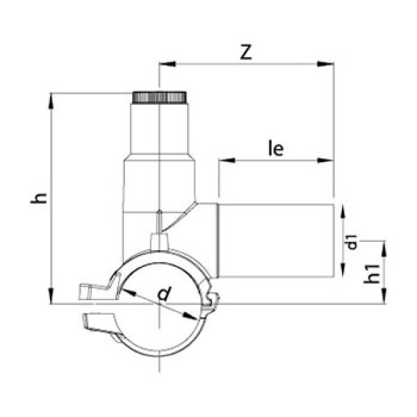 Электросварная седелка Ø225 x 63 мм ПЭ100 SDR 11