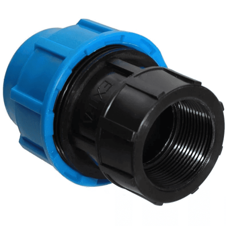 Компрессионная муфта с ВР Ø32 мм x 1″ для ПЭ труб ПНД