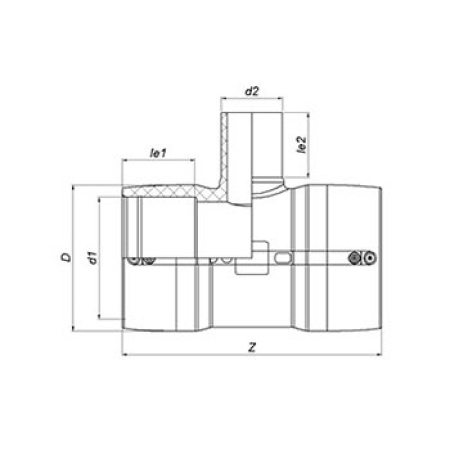 Тройник редукционный сварной Ø90 x 63 x 90 мм ПЭ100 SDR 11